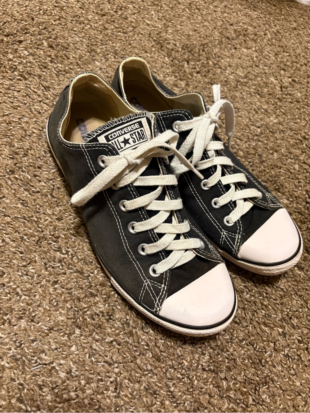 Converse Low Top Sneakers in Black and White